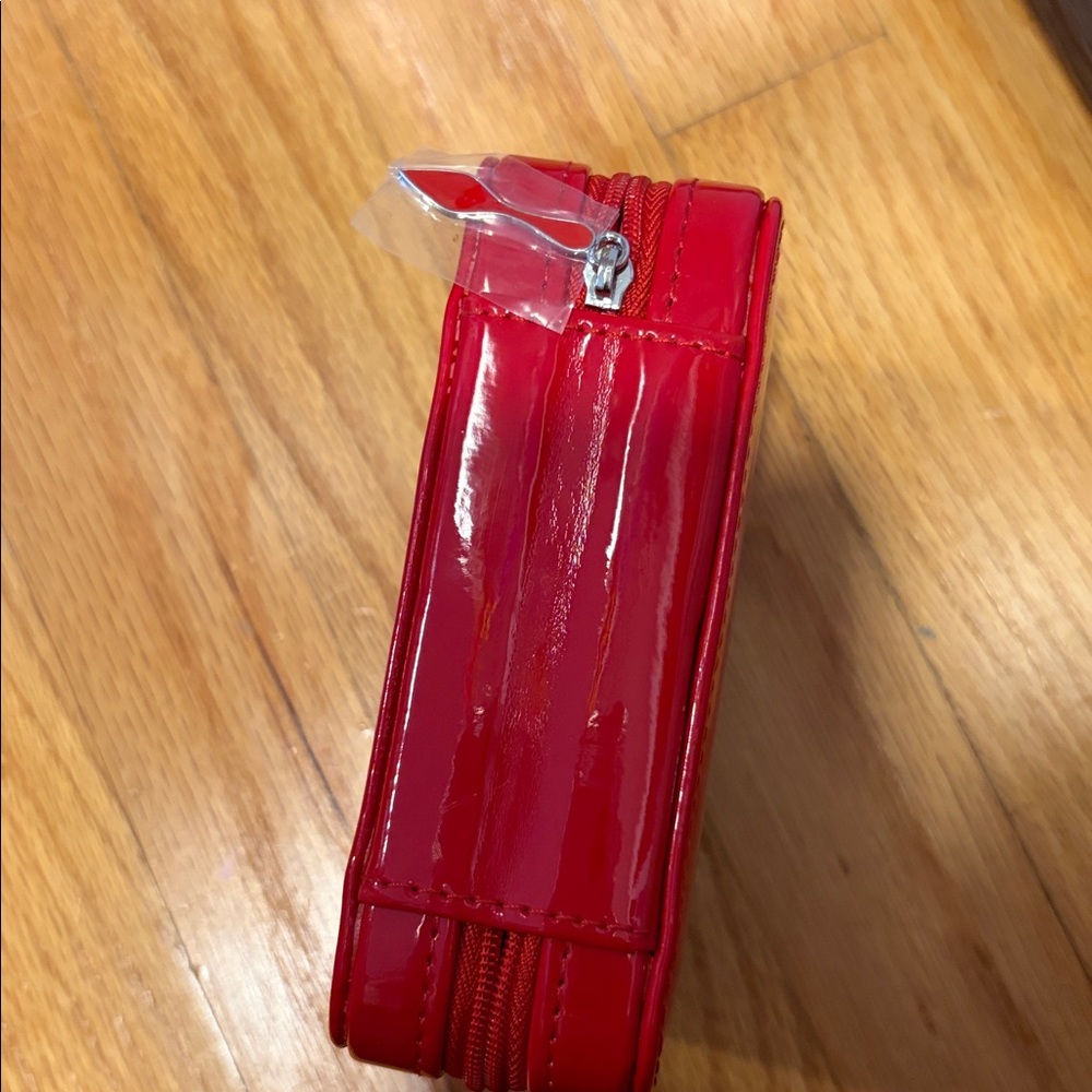 Red (Patent-Leather) Christian Louboutin Logo Vanity Cosmetic-Makeup Bag/Case - Picture 4 of 7
